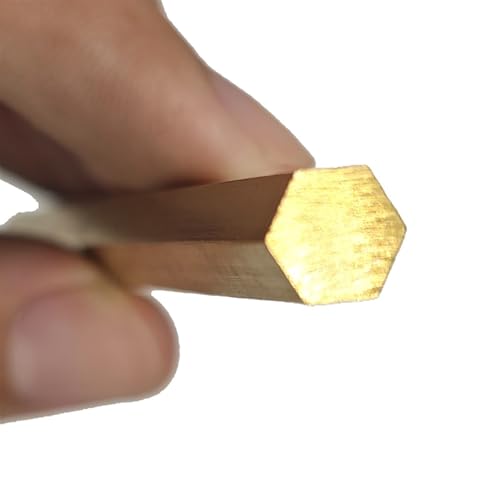 Leluo H59 Messing-Sechskantstäbe, Messing-Sechskantstangen, 21 mm bis 60 mm, for Wunderkerzen-Briefbeschwerer und Bastelprojekte Zähigkeit(40x100mm) von Leluo