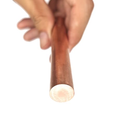 Leluo Kupfer-Rundstab von 2 mm bis 30 mm for die Herstellung von Kühlkörpern und industrielle Anwendungen Heimwerker(18x500mm) von Leluo