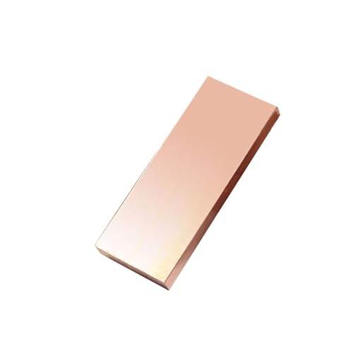 Leluo Kupferplatte, rechteckiges Kupferblech, erhältlich in 10 x 35 mm, 10 x 45 mm, 10 x 50 mm, 10 x 60 mm, 10 x 80 mm, 10 x 100 mm, 12 x 12 mm, 12 x 25 mm Heimwerker(8x25x200mm) von Leluo