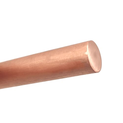Leluo Kupferstab 2 mm bis 90 mm T2 Rundstab Massiver Kupferknüppel 28 x 100 mm 28 x 250 mm 28 x 500 mm 30 x 100 mm Heimwerker(50x100mm) von Leluo