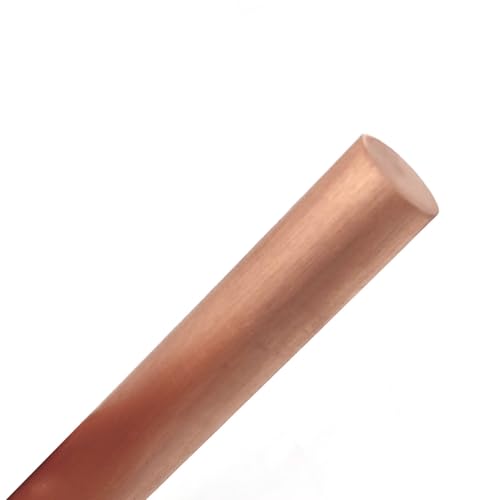 Leluo Kupferstange 2 mm – 16 mm Durchmesser, 500 mm Länge, gerade, massive Stange aus rotem Kupfer, 16 mm, 17 mm, 18 mm, 19 mm, 20 mm, 21 mm, 22 mm, 25 mm Heimwerker(8 x 500mm) von Leluo