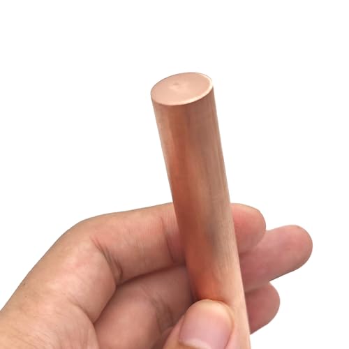 Leluo Kupferstange Kupfer Rundstange Metallstangen Durchmesser 3mm bis 25mm Länge 50mm bis 250mm Heimwerker(25x100mm) von Leluo