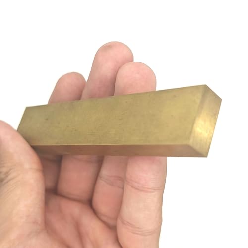 Leluo Messing-Flachstangen, Blechstangen, Größe 35 x 50 mm, 40 x 40 mm, 40 x 50 mm, 40 x 70 mm, 45 x 45 mm, 50 x 50 mm, Metallmaterial for Heimwerkerprojekte und Handwerk Zähigkeit(25x30mm) von Leluo