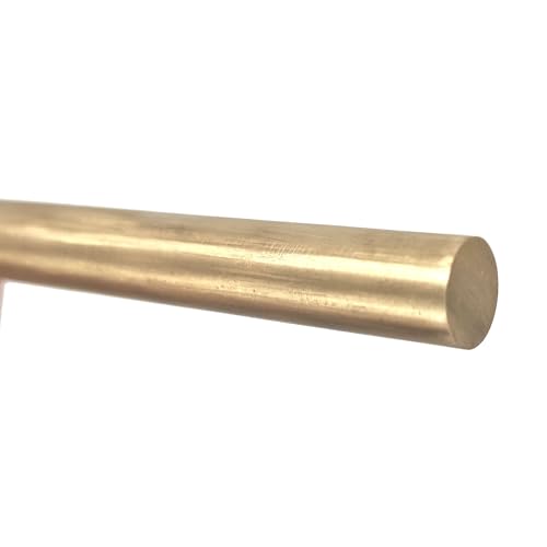 Leluo Messing-Rundstab for selbstgemachte Messergriffe, Messingstab, 3–20 mm Durchmesser, 100–500 mm Länge, for Modellbau und Bastelprojekte Zähigkeit(6x330mm) von Leluo