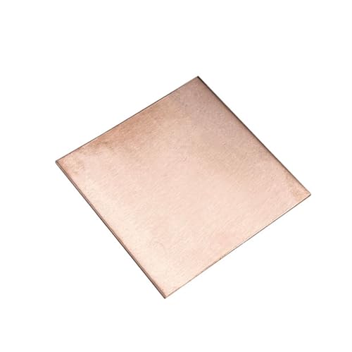 Leluo Reines Kupferblech, Dicke 0,25 mm bis 8 mm, 100 x 100 mm, 150 x 150 mm, Kupferfolie, Metallplatte for Basteln von DIY-Projekten Heimwerker(0.5x200x200mm) von Leluo