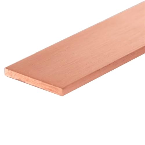 Leluo T2 Flachstreifen aus reinem Kupfer – vielseitiges DIY-Galvanisierungsmaterial, Dicke 1 mm bis 8 mm Heimwerker(6x20x100mm) von Leluo