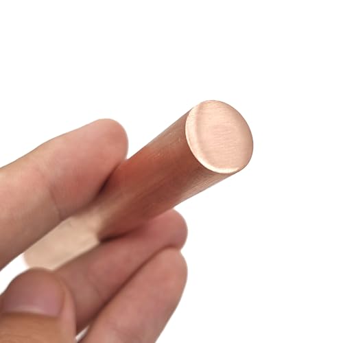Leluo T2 Kupferstange 6mm 7mm 8mm 10mm 12mm Länge 100mm Rundstange Massivkupfer Billet Heimwerker(8mm) von Leluo