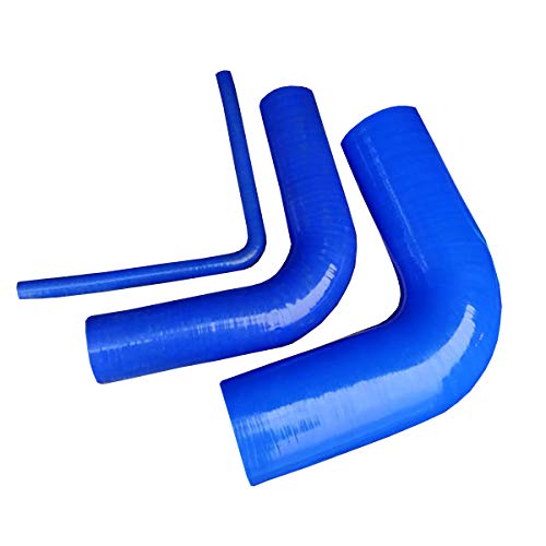 1 Stk. Silikonbogen Silikonschlauch 90°Grad 20 cm.x20 cm., Innen-Ø 28 mm | Außen-Ø 32 mm, Blau Kühlerschlauch Ladeluftschlauch (Innen-Ø 28 mm | Außen-Ø 32 mm) von Lema