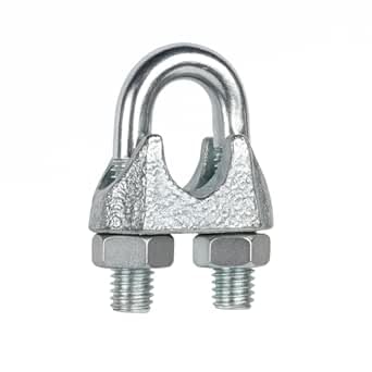 2 x Drahtseilklemme 12-16 MM DIN 741 - Verzinkter Stahl | Robuster & Rostfreier Kabelclip | Sattelklemmen für Seile, Kabel und Spannseile - Lemag srl (12MM) von Lemag srl