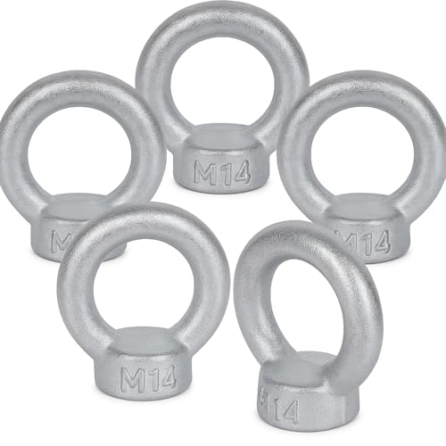 Golfare Female M14 - 5er Set - Hebering aus verzinktem Stahl - robust und robust - für Ketten, Kabel, Haken - LEMAG SRL von Lemag srl