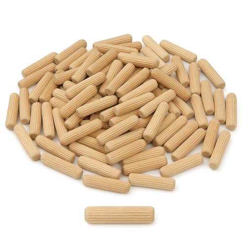 Holzdübel 10 x 40 mm – Packung mit 200 Stück (4 x 40) – zylindrische Bolzen für Heimwerker, Möbel, Tischlerei – LEMAG SRL von Lemag srl