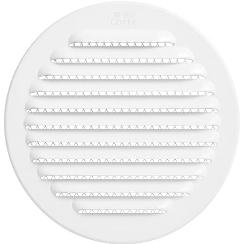 Lüftungsgitter Aluminium Ø 80 mm - Einbaugitter mit Insektennetz - Lüftungsgitter für Wände, Decken und technische Räume - LEMAG SRL von Lemag srl