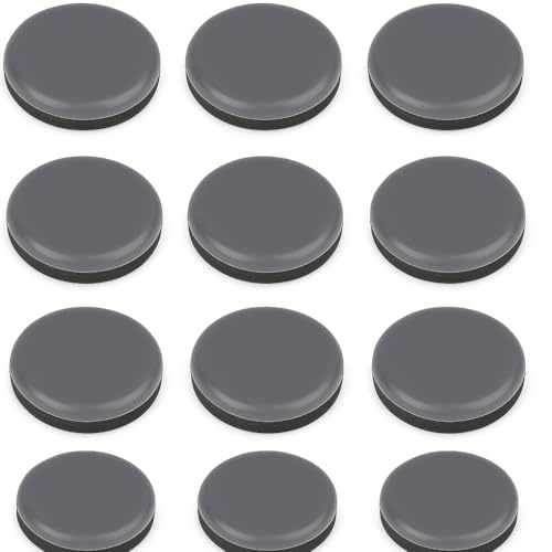 Möbelgleiter rund Ø 50 mm - 12er Set - selbstklebend Bodenschutz - Gleiter für Stühle, Tische und Möbel bis 500 kg - Möbelgleiter LEMAG SRL von Lemag srl