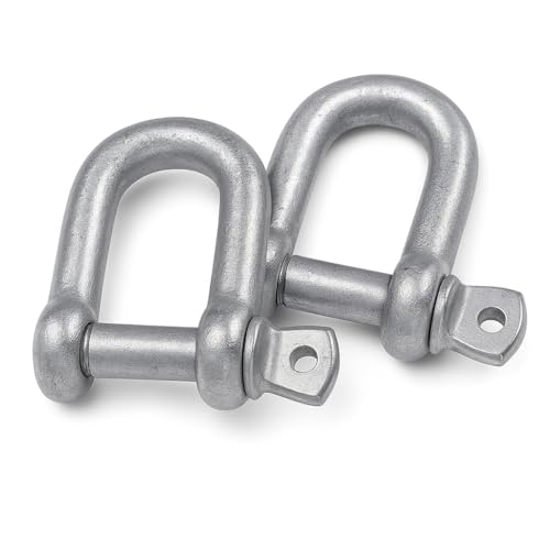 Schäkel, D-Form, 10 mm, verzinkter Stahl, hohe Widerstandsfähigkeit, 2 Stück LEMAG SRL Schäkel, D-Form, 10 mm, verzinkter Stahl, hohe Widerstandsfähigkeit, 2 Stück LEMAG SRL von Lemag srl