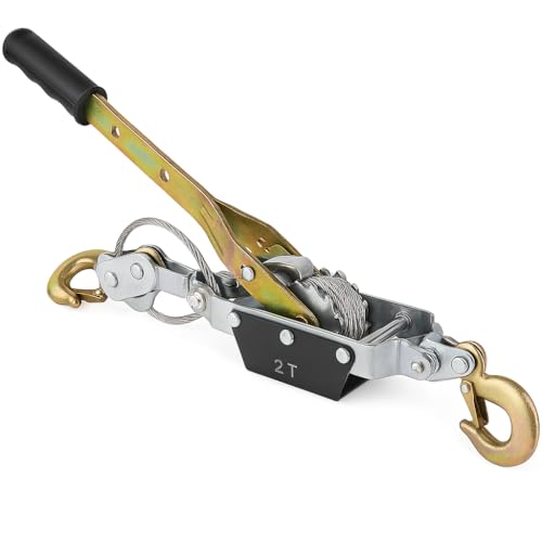 Seilwinde Handspanner 2 Tonnen - Stahlseil mit Sicherheitshaken - Heben und Ziehen - Ideal für Werkstatt, Landwirtschaft und Baustelle - LEMAG SRL von Lemag srl