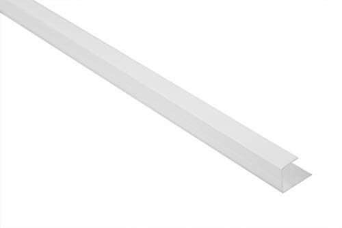 LEMAL U-Profil PT5, PVC Kunststoff weiß für 12,5mm Rigipsplatten (10 Meter / 5 Leisten) - U Profile Rigips Platten Gipskartonplatten Abdeckprofil von Lemal