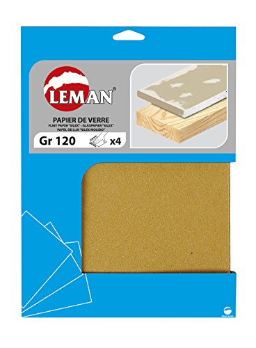 Leman PV.02 4 Stück selbstklebende Schleifscheiben Schleifpapier, 230 x 280 mm, ungel, P80 von Leman
