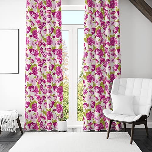 Lemare 2-Set Deko-Vorhänge Digitaldruck | Dicker Vorhang Blickdicht mit Ösen | Verdunklungsvorhang | Fenstervorhang für Wohnzimmer Schlafzimmer Blumen Blüte Wiese Wald Städte 2 STK. 145x260 cm von Lemare