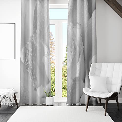 Lemare 2-Set Deko-Vorhänge Digitaldruck | Dicker Vorhang Blickdicht mit Ösen | Verdunklungsvorhang | Fenstervorhang für Wohnzimmer Schlafzimmer Blumen Blüte Wiese Wald Städte 2 STK. 145x260 cm von Lemare