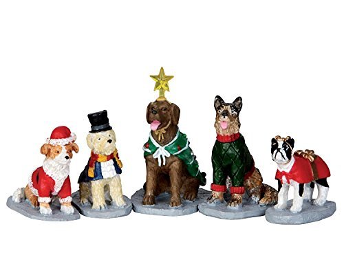 Lemax Village Collection Costumed Canines Set of 5# 32126 by von Lemax