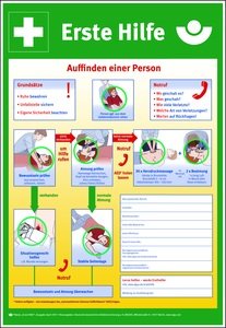 LEMAX® Aushang, Erste Hilfe gem. DGUV Information 204-001, 595 x 410 mm Kunststoff 410x595mm von LEMAX