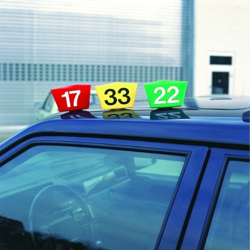 LEMAX® Magnetische Leitzahlträger, rot, unbeschriftet, 75x130mm von LEMAX