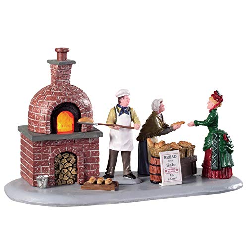 LEMAX - Bread Bakers 94530 Bäcker mit beleuchtetem Ofen - Weihnachtsdorf Winterdorf von Lemax