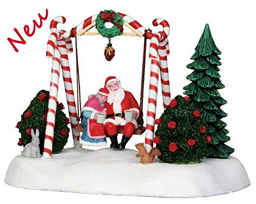 Lemax 24479 - Santa Swing - Weihnachtsmann schaukelt - Animiertes Tischstück - Santas Wonderland - Dekoration/Weihnachtsdeko - Weihnachtswelt/Weihnachtsdorf von Lemax