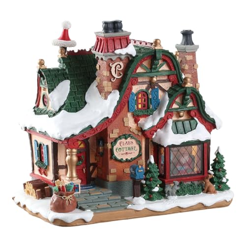 Lemax 75292 - The Claus Cottage - Weihnachtshütte - NEU 2018 - Santas Wonderland - Beleuchtetes LED Porzellan Haus/Weihnachtshaus - Dekoration/Weihnachtsdeko - Weihnachtswelt/Weihnachtsdorf von Lemax
