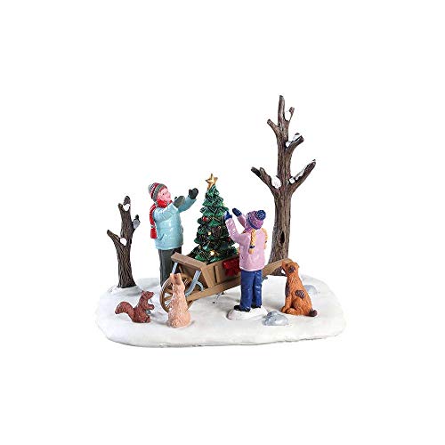 Lemax 84360 - Wheelbarrow Tree - Animiertes Tischstück - NEU 2018 - Vail Village - Dekoration/Weihnachtsdeko - Weihnachtswelt/Weihnachtsdorf von Lemax