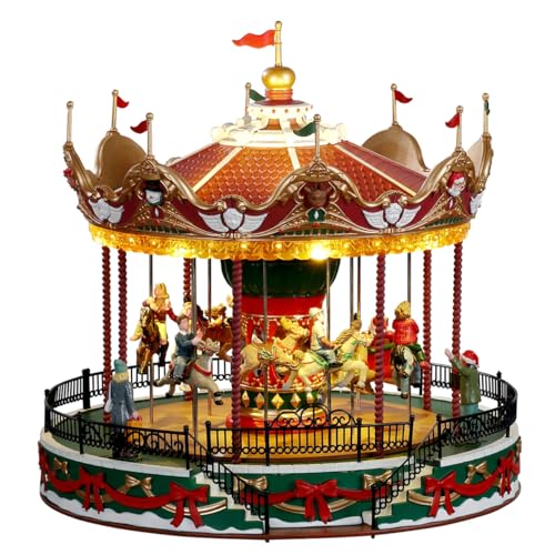 Lemax Carnival-Sights & Sounds: Santa Carousel-(34682-UK), Resin, Mehrfarbig von Lemax