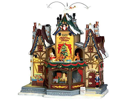 Lemax - Miniaturhaus - Shoppe - Weihnachten - Porzellan - Beleuchtet & Animiert - 4,5V - Unisex - Erwachsene von Lemax