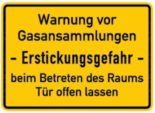 Schild Alu Warnung vor Gasansammlungen Erstickungsgefahr 250x350mm Schild Alu Warnung vor Gasansammlungen Erstickungsgefahr 250x350mm von Lemax