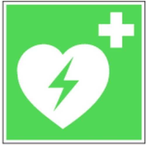 Schild PVC Automatisierter Externer Defibrillator langnachleuchtend D-E017 200x200mm von LEMAX