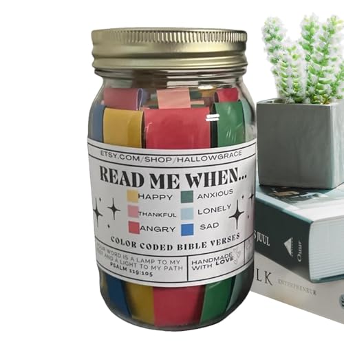 Affirmationsglas, 67 Farbcodes Schriftkarten mit Bibelversen handgefertigt, christliche Kunstgeschenke, einzigartige Aufmunterungsgeschenke für gute Besserung, Männer und Frauen, Affirmationsglas, 67 Farbcodes Schriftkarten mit Bibelversen handgefertigt, christliche Kunstgeschenke, einzigartige Aufmunterungsgeschenke für gute Besserung, Männer und Frauen, von Lembeauty