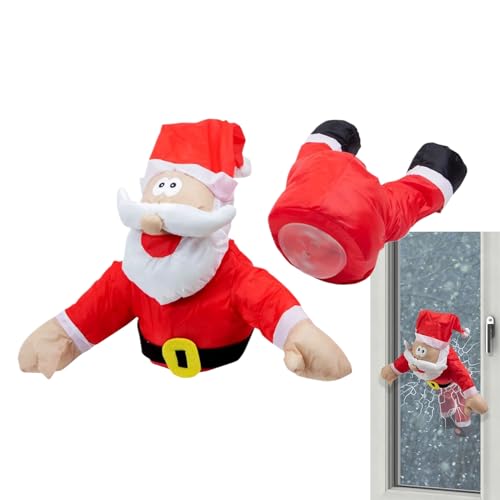 Animierte Fensterdeko Weihnachten, Aufblasbarer Krachende Weihnachtsmann Mit Rentier, 3D Lustige Fensterdekoration Ton Aktiviert Mit Kicken Bein Und Zerbrochenes Glas Sticker, für Zuhause und Türen Animierte Fensterdeko Weihnachten, Aufblasbarer Krachende Weihnachtsmann Mit Rentier, 3D Lustige Fensterdekoration Ton Aktiviert Mit Kicken Bein Und Zerbrochenes Glas Sticker, für Zuhause und Türen von Lembeauty