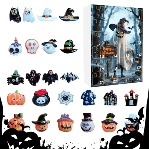 Halloween Countdown Kalender Adventskalender - Halloween Urlaubs Countdown Kalender - Grusel Sammelfiguren Puppen Spielzeug Für Kinder Jugendliche Party Zuhause Dekoration von Lembeauty