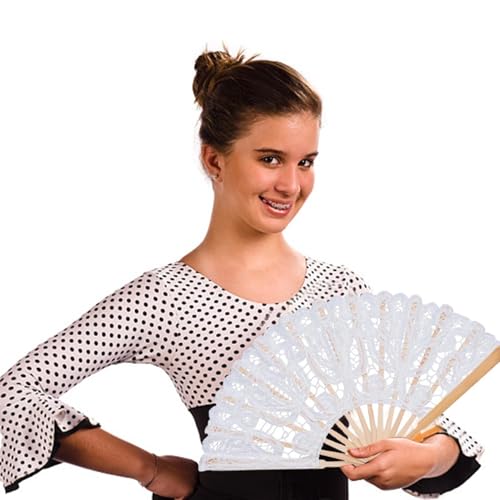 Handfächer für Frauen, faltbar, Spitzenfächer - Tragbare faltbare Ventilatoren | Elegante Fächer für Hochzeit, Party, Tanz, Bühne, Theateraufführungen von Lembeauty
