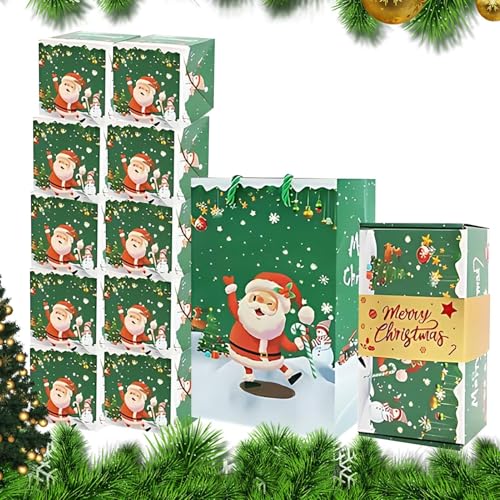 Hüpfkugel Box 10 Stück - Weihnachtsdekoration Für Partys,Partyzubehör Fantasiedekoration mit Beutel und Aufbewahrungsbox für Valentinstag Feiern mit Freunden Hauswarming Familie von Lembeauty