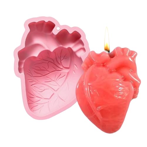 Lembeauty 3D Herz Backform Aus Silikon,Handgefertigte 3D Herzform Für Pudding | Antihaft Werkzeug für Basteln mit Beton Seife Dessert Lembeauty 3D Herz Backform Aus Silikon,Handgefertigte 3D Herzform Für Pudding | Antihaft Werkzeug für Basteln mit Beton Seife Dessert von Lembeauty