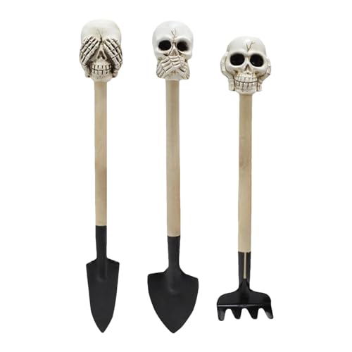 Lembeauty Garten-Handwerkzeug-Set, Gartengeräte, Gothic Skull 3-teiliges Gartenwerkzeug-Set, Sukkulenten-Werkzeuge mit Rechenschaufel, Rutschfester Griff, tragbares Gartenwerkzeug-Set für die Lembeauty Garten-Handwerkzeug-Set, Gartengeräte, Gothic Skull 3-teiliges Gartenwerkzeug-Set, Sukkulenten-Werkzeuge mit Rechenschaufel, Rutschfester Griff, tragbares Gartenwerkzeug-Set für die von Lembeauty