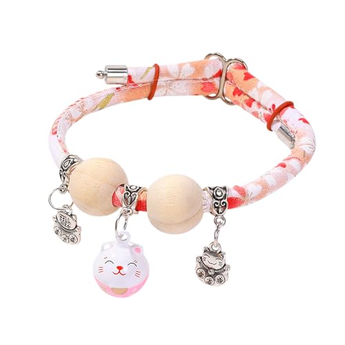 Lembeauty Katzenwelpen Halsband | Klingel Halsband Mit Zedernholzperlen Für Katzenwelpen,Verstellbares Weiches Ganztägiger Kleine Mittlere Große Rassen Spaziergänge Training Lembeauty Katzenwelpen Halsband | Klingel Halsband Mit Zedernholzperlen Für Katzenwelpen,Verstellbares Weiches Ganztägiger Kleine Mittlere Große Rassen Spaziergänge Training von Lembeauty