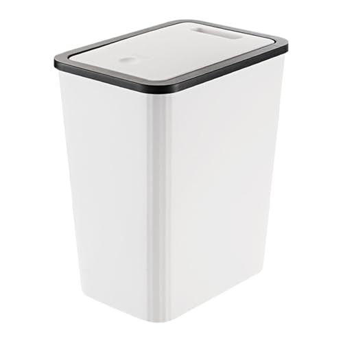 Lembeauty Küchenmülleimer Mit Deckel, Abfalleimer Für Haushalt, Recyclingbehälter Mit Drückdeckel 13L Für Haushalt Bad Wohnzimmer von Lembeauty