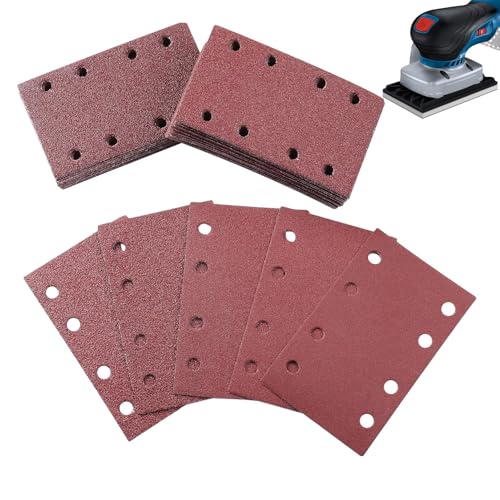 Lembeauty Schleifscheiben - 120 Stück Rechteckige 8-Loch Schleifpapier Scheiben Set,Staubabsaugende Blätter für Glas Metall Holz Möbel Farbe Lembeauty Schleifscheiben - 120 Stück Rechteckige 8-Loch Schleifpapier Scheiben Set,Staubabsaugende Blätter für Glas Metall Holz Möbel Farbe von Lembeauty