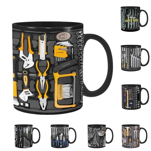 Mechaniker Kaffeetasse | Mechaniker Werkzeugkasten Muster Kaffeetasse | Lustige & Zarte Kaffeetasse | Keramik Tee Tasse Geschenk Für Ingenieur/Gentleman/Vater Geschenk von Lembeauty