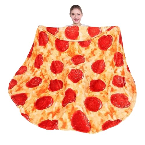 Pizza Decke, Pepperoni Pizzadecke, Doppelseitige Realistische Pepperoni Käse Pizza Decke, Warme & Leichte Neuheit Runde Decke Für Erwachsene Kind Teenager Pizza Decke, Pepperoni Pizzadecke, Doppelseitige Realistische Pepperoni Käse Pizza Decke, Warme & Leichte Neuheit Runde Decke Für Erwachsene Kind Teenager von Lembeauty