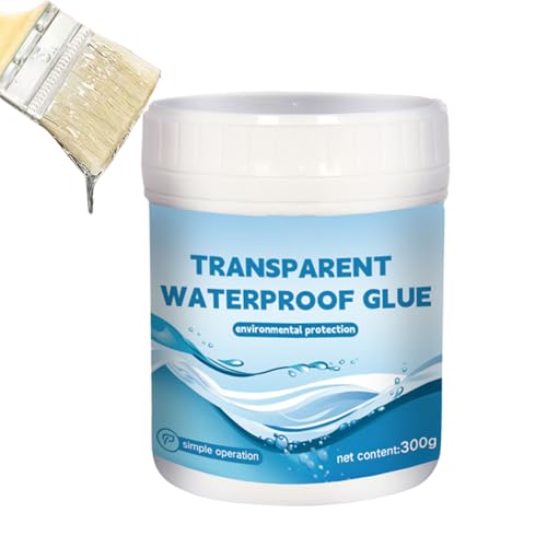 Wasserdichter Abdichtung - 300g Transparenter Dichtstoff | Mit Handschuhen Pinsel Für Innen Außen Wände Dächer Bäder Garten Wasserdichter Abdichtung - 300g Transparenter Dichtstoff | Mit Handschuhen Pinsel Für Innen Außen Wände Dächer Bäder Garten von Lembeauty
