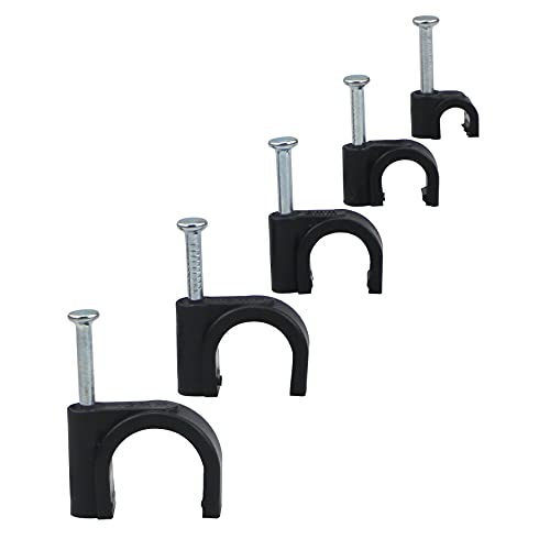 420 Stück Kabelklemmen Set,Cable Clips Mit,Kabel Befestigung Wand,Kabelhalter Zum Organisieren Von Drähten,Kabeln,Fernseh Und Kommunikationsleitungen (4/6/8/10/12mm)(Schwarz) von Lemiyoo
