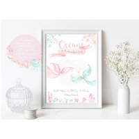 Geburtsanzeige Geburtsdaten Poster Personalisiert Geburt Geschenk Geburtsgeschenk Baby Mädchen Kunstdruck Mit Namen A4 A3 Rosa Meerjungfrau Geburtsanzeige Geburtsdaten Poster Personalisiert Geburt Geschenk Geburtsgeschenk Baby Mädchen Kunstdruck Mit Namen A4 A3 Rosa Meerjungfrau von LemmamiPapeterie