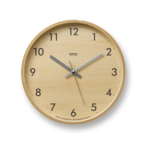 Lemnos Plywood Wall Clock S Gray von Lemnos